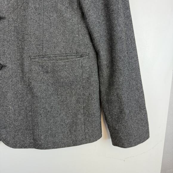 Allsaints Mens Crane Blazer Wool Blend Gray Jacket Italian Cloth - Size 36 - Picture 3 of 10